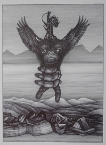 Robot III , 2017,Bleistift,  70x50 cm