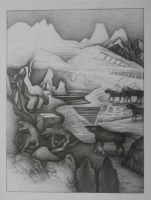 Open Air II, 2017,Bleistift, 70x50 cm