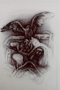 Bestiarium VII, 2019, Kugelschreiber, 31x24 cm